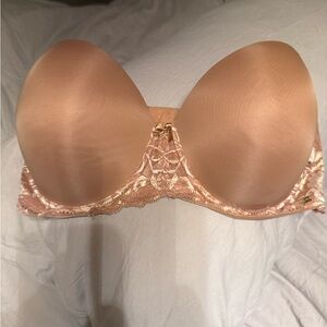 Adore Me Tan Lace Bra with Seamless Cups